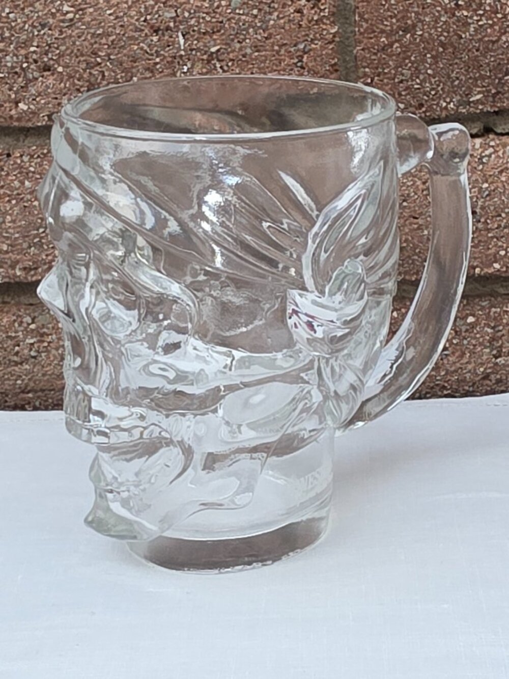 Boneshaker Unfiltered India Pale Ale Skull Glass Beer Mug Stein White Logo Print - Picture 3 of 11